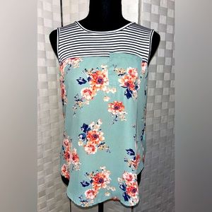 🌸REWIND Floral Sleeveless Top/Size Small